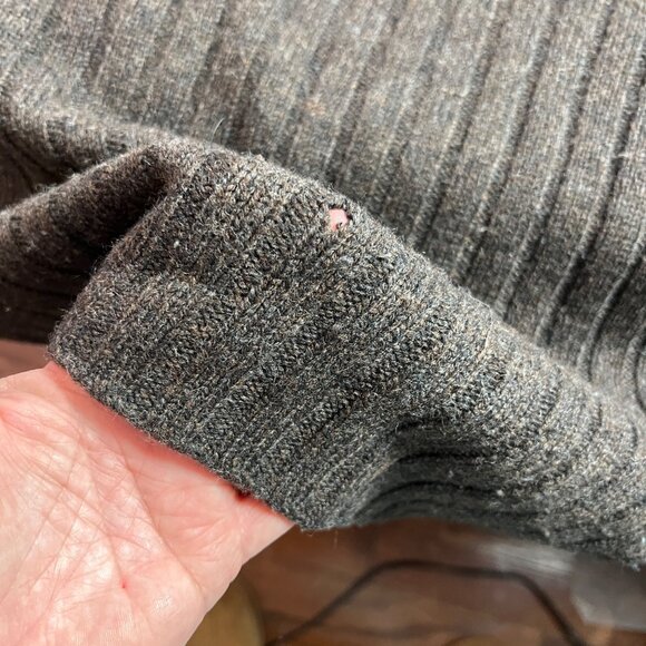 Vintage Gap Men's 100% Lambswool Sweater Ribbed Size XL Crewneck Boxy Chunky - Picture 9 of 12